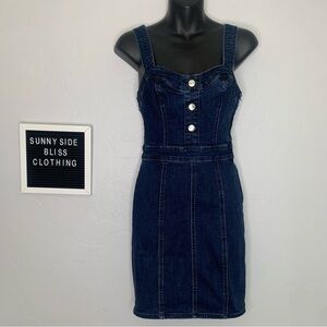 Guess Women’s Blue Denim Mini Dress Size Extra Small